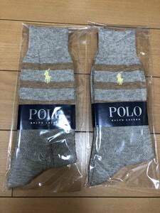 送料込 新品 POLO 靴下 ポロ ラルフローレン メンズ ソックス 紳士 2足セット 25-26cm n2