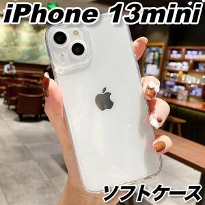 iPhone13mini ケース おしゃれ ソフト 透明 クリア 衝撃吸収 スマホカバー TPU シンプル カメラ保護