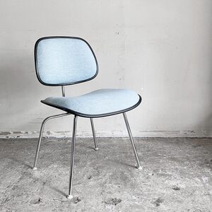 ■ ハーマンミラー Herman Miller ツーピースプラスチックチェア Two Piece Plastic Chair DCM ライトブルー ファブリック ビンテージ