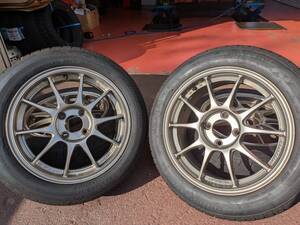 ★希少　美　ブロンズ　軽量　フィン　ウェッズ WEDS SPORT TC105N フィット　ヴィッツ　デミオ　アクア　キューブ　6.5J 　PCD100★