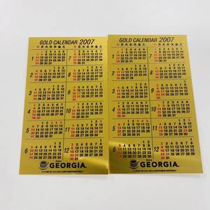 742412/GEORGIA ジョージア 純金名刺 0.5GRAM FINE GOLD 999.9 MITSUBISHI MATERIALS 2枚セット 現状品