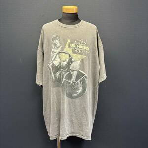 Harley Davidson S/S Tee ハーレーダビッドソン ショートスリーブ Tシャツ size XXL グレー ピンナップガール ロンドン 00s