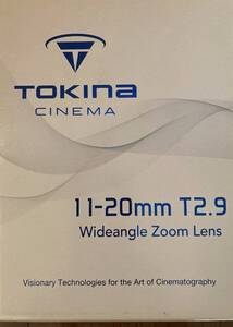 TOKINA Cinema 11-20mm　T2.9 Wide angle Zoom Lens 数回使用　保管品