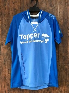 ss_0868y ★定形外 配送★ 新品 未使用 保管品 札付 トッパー TOPPER フードプラシャツ プラクティスシャツ パーカー 青×白 メンズ S