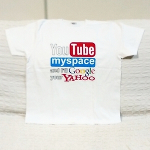 YouTube★おもしろジョークＴシャツ★白★ホワイト★XLサイズ★飲み会ネタに★お買得★激安★バンコク★コットン100％★