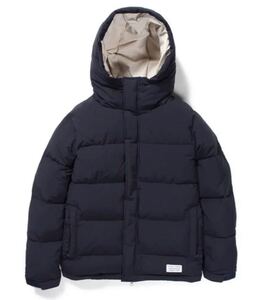 WACKO MARIA HOODED DOWN JACKET NAVY XL ワコマリア ダウンジャケット ネイビー