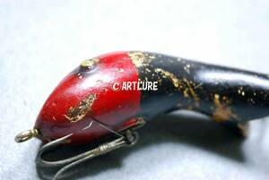 paw paw bait co,,, bull frog ,, vintage wooden lure,,面白珍品蒐集家向け、 