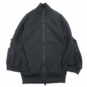 極美品 23ss サカイ sacai TECHNICAL JERSEY BLOUSON ボリュームスリーブ トラックトップ テクニカルジャージ ジップアップ ブルゾン 2 黒