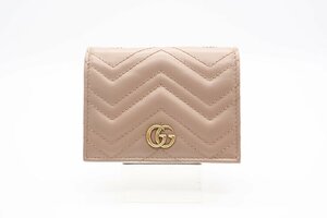 ☆安心の３大保証☆ Aランク ≪GUCCI グッチ/二つ折り財布≫ 466492 GGマーモント キルティング カードケース コイン&紙幣入れ付き 極美品