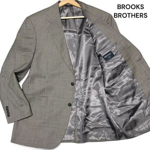 美麗品◎XLサイズ!!ブルックスブラザーズ【希少な超ビッグサイズ】BROOKS BROTHERS 千鳥柄 テーラード ジャケット ブレザー グレー◎メンズ