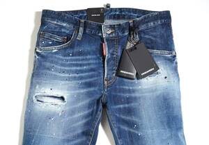 【新品/正規品】破格!! 10万 48 Dsquared2 ディースクエアード SKATER JEAN S74LB1255 ラグジュアリー スーパーストレッチ デニム