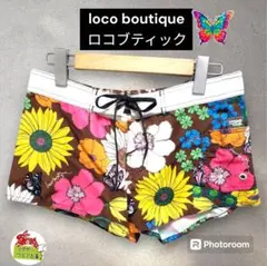 loco boutique ロコブティック♪レトロカラフルフラワーショートパンツ