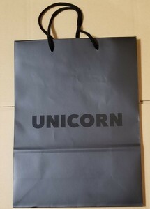 UNICORN ユニコーングッズ 非売品 ユニコーンショッピング紙袋 新品未使用 初期シワ凹凸など軽微なもの少し有り美品 光で浮かび上がるロゴ1