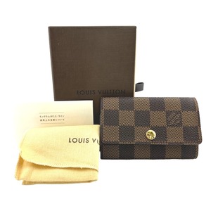 ルイヴィトン キーケース N62630 ミュルティクレ6 ダミエ キーケース6本用 LOUIS VUITTON ブラウン ユニセックス 中古