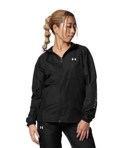 「UNDER ARMOUR」 ジップアップブルゾン L ブラック レディース