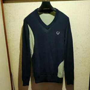 フレッドペリー　ローレルリースコレクション　高級ライン　ニット　セーター　ｖネック　FRED PERRY　size　36