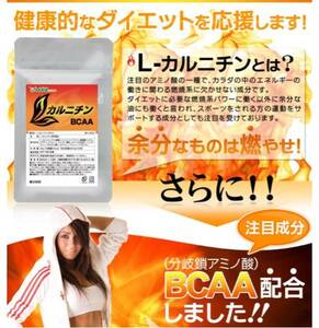 Ｌ-カルニチンＢＣＡＡ 約1ヵ月分 バリン ロイシン イソロイシン ダイエット 健康食品 サプリメント