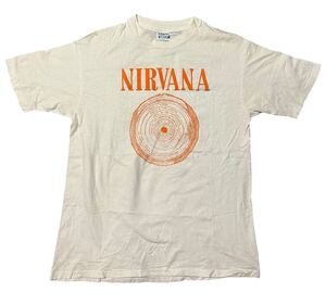 90’s NIRVANA SUB POPレコード Hanes製 L ヴィンテージ Tシャツ カートコバーン ロック グランジ オルタナティヴ シングルステッチ