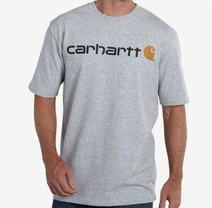 【S】Carhartt カーハート 半袖Tシャツ ロゴプリント K195 グレー