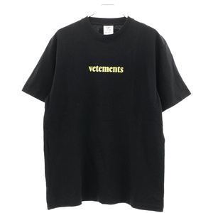 VETEMENTS ヴェトモン 20SS BARCODE PATCH LOGO PRINT TEE ロゴプリントクルーネックTシャツ SS20TR304 ブラック S ITLN0V2F9DMG