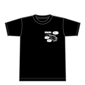 [香川塩ビ工業] Tシャツ オリジナル スイカロゴ ビッグ 黒に白プリント 雷魚 ライギョ カゴ サイズM