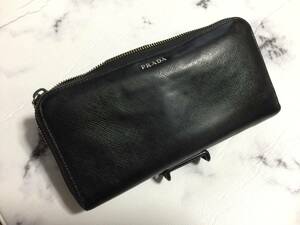 PRADA/プラダ 財布 ブラック/黒 メンズ ジャンク品