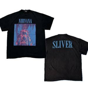 9297 NIRVANAブートT ロックTシャツ 半袖 両面プリント L