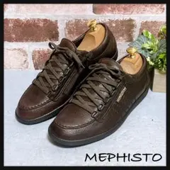 【MEPHISTO メフィスト】レザー スニーカー サイドジップ 茶 美品