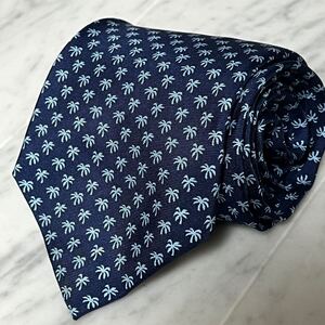 770円～ Brooks Brothers ネクタイ ネイビー ボタニカル柄 (B11)