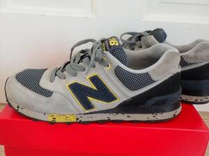 【new balance574 ニューバランス】メンズスニーカーsize(26.0㎝)グレー＆ネイビー