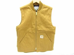 Carhartt カーハート ダックベスト アウター トップス ワーク ブラウン スケーター DUCKVEST CLASSIC VEST Lサイズ 中古品 ★100783