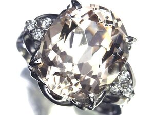 3KU12504SS【売り切り】新品【RK宝石】≪Topaz≫ 上品な色彩! 極上トパーズ 特大9.92ct! 極上ダイヤモンド Pt900 高級リング ダイヤ