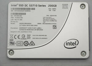 高信頼性チップHET-MLC使用 中古 SSD intel DC S3710 200GB