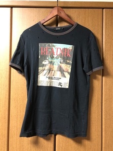 【 BURBERRY　BLACK LABEL 】 バーバリーブラックレーベル メンズ Ｔシャツ　２　黒　BEATNIK