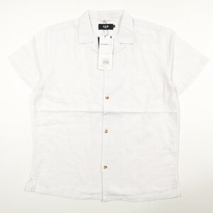 未使用 AZUL BY MOUSSY アズールバイマウジー 半袖シャツ コットン リネン Size S #1113018 送料360円 カジュアル きれいめ