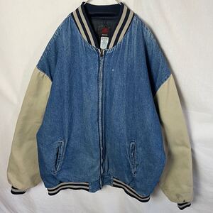 アメリカ製　レッドキャップ デニムスタジャン　古着　XXLサイズ　ヴィンテージ WORK WEAR 中綿入り