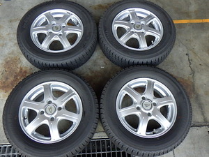 2310-299　ダイハツ　アルミホイール＆スタッドレスタイヤ　155/70R13　2020年　4本セット　個人宅発送不可商品