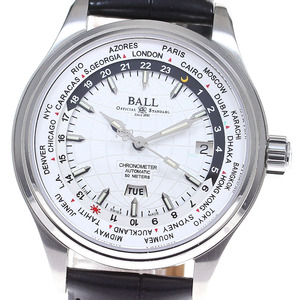 ボールウォッチ BALLWATCH GM2020D-SCJ-SL トレインマスター ワールドタイム 自動巻き メンズ 良品 _837915