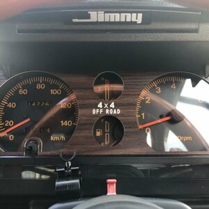 【送料無料】ジムニーJA11取付専用 ブラウン木目調メーターパネル ドレスアップ　jimny カスタムパーツ　