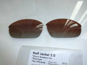 処分価格！！★ ハーフジャケット 2.0用 カスタム偏光レンズ BROWN GRADIENT TINT Color Polarized 新品 Half Jacket 2.0