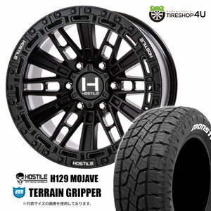 4本セット HOSTILE H129 MOJAVE 17x9.0J 6/139.7 +0 ASP MONSTA TERRAIN GRIPPER A/T 265/70R17 ホワイトレター プラド O/Fサイズ