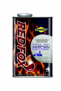 送料無料　SUNOCO　REDFOX　スノコ　レッドフォックス　15W-50　JASO：MA2　合成油　Synthetic（エステル配合)　Level:部分合成　20L缶