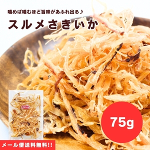 【送料無料】【メール便】【75g×1袋】おつまみの定番！ずっと人気♪スルメさきいか 75g