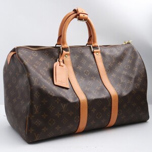 LOUIS VUITTON モノグラム キーポル45 ブラウン M41428 ルイヴィトン トラベル バッグ ボストン 旅行鞄 バック カバン