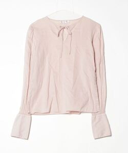 「JILL STUART」 リボン長袖ブラウス M ピンク レディース