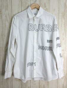 バーバリー/BURBERRY LONDON ENGLAND：長袖シャツ ホースフェリー 8036768 ホワイト サイズS メンズ 中古/USED