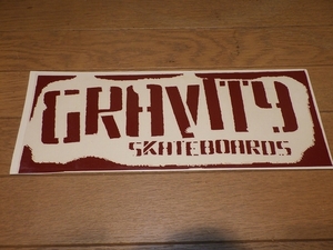 Gravity 11 x 29 cm 赤茶色 LLサイズステッカー グラビティー