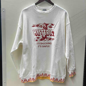 HYSTERIC GLAMOUR/ヒステリックグラマー／01203CS06／スウェット／トレーナー／FLARE WOMAN／ホワイト／サイズFREE