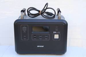 G4815(RK) Y SPOZER P1201 Portable Power Station ポータブル電源 1200W/960Wh 大容量 リン酸鉄リチウム電池 (AC電源コード付き)