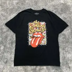 Lサイズ ローリングストーンズ 半袖 Tシャツ 黒 バンド バンT